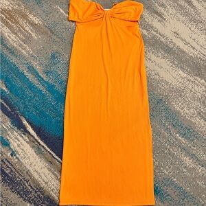 Prince Strapless Orange Dress
